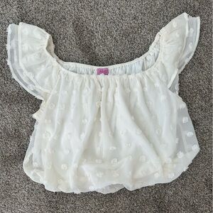 Francesca’s White off the Shoulder Top